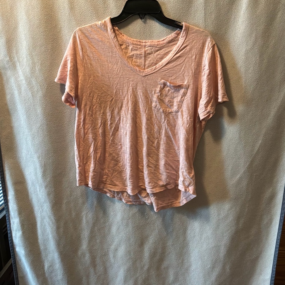 GAP Light Pink V-Neck Short Sleeve Tee